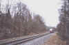 Zug nach Marienheide passiert Doppelmasten kurz hinter dem B, Blick in Richtung Sden (15.3.2004), (c) Alex M.